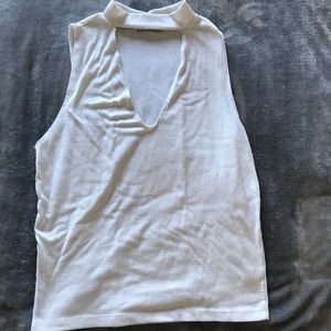 White tank with chocked neck